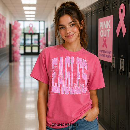 Pink Out Distressed Team Spirit Graphic Tee – Choose Your Team