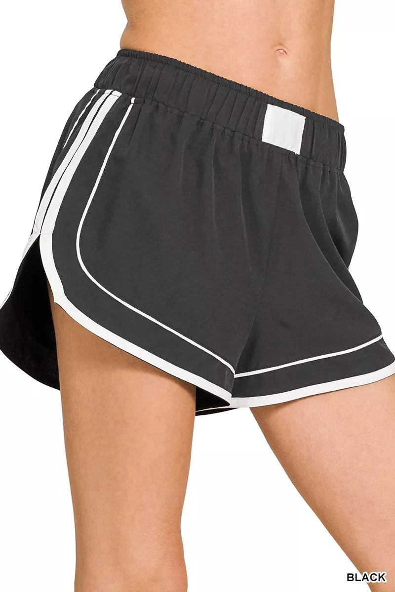 Zenana Soft Woven Lined Dolphin Shorts boutique apparel from Mollie Mae Boutique