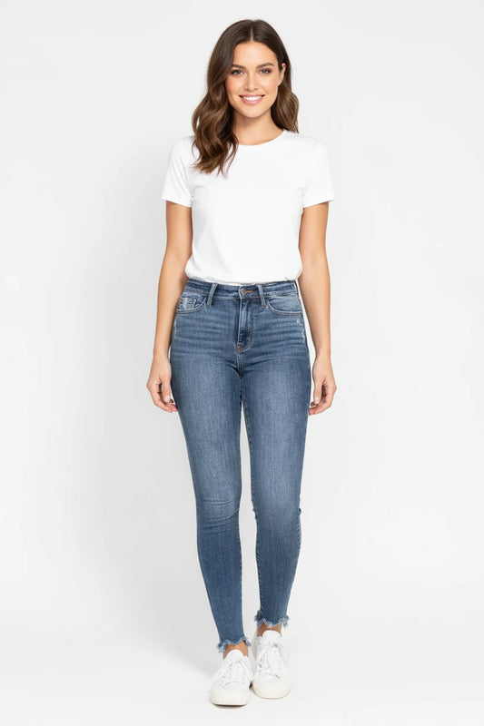Lady Wearing Judy Blue Jeans