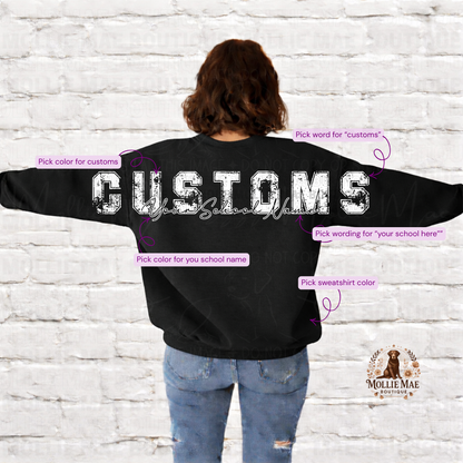 Big Back Custom Varsity Sweatshirt