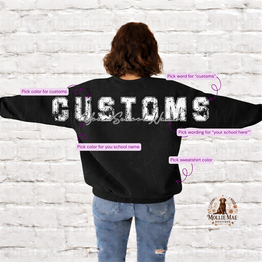 Big Back Custom Varsity Sweatshirt