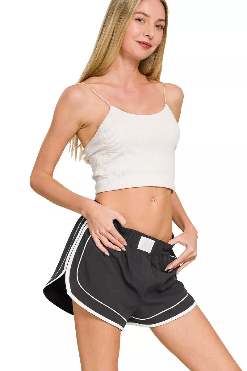 Zenana Soft Woven Lined Dolphin Shorts boutique apparel from Mollie Mae Boutique