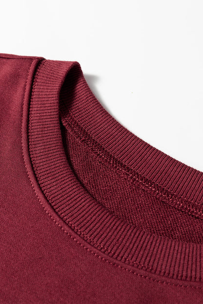 multiple colors Varsity Stripe Oversized Drop Shoulder Sweatshirt with varsity stripe details and an oversized drop-shoulder fit, boutique fashion