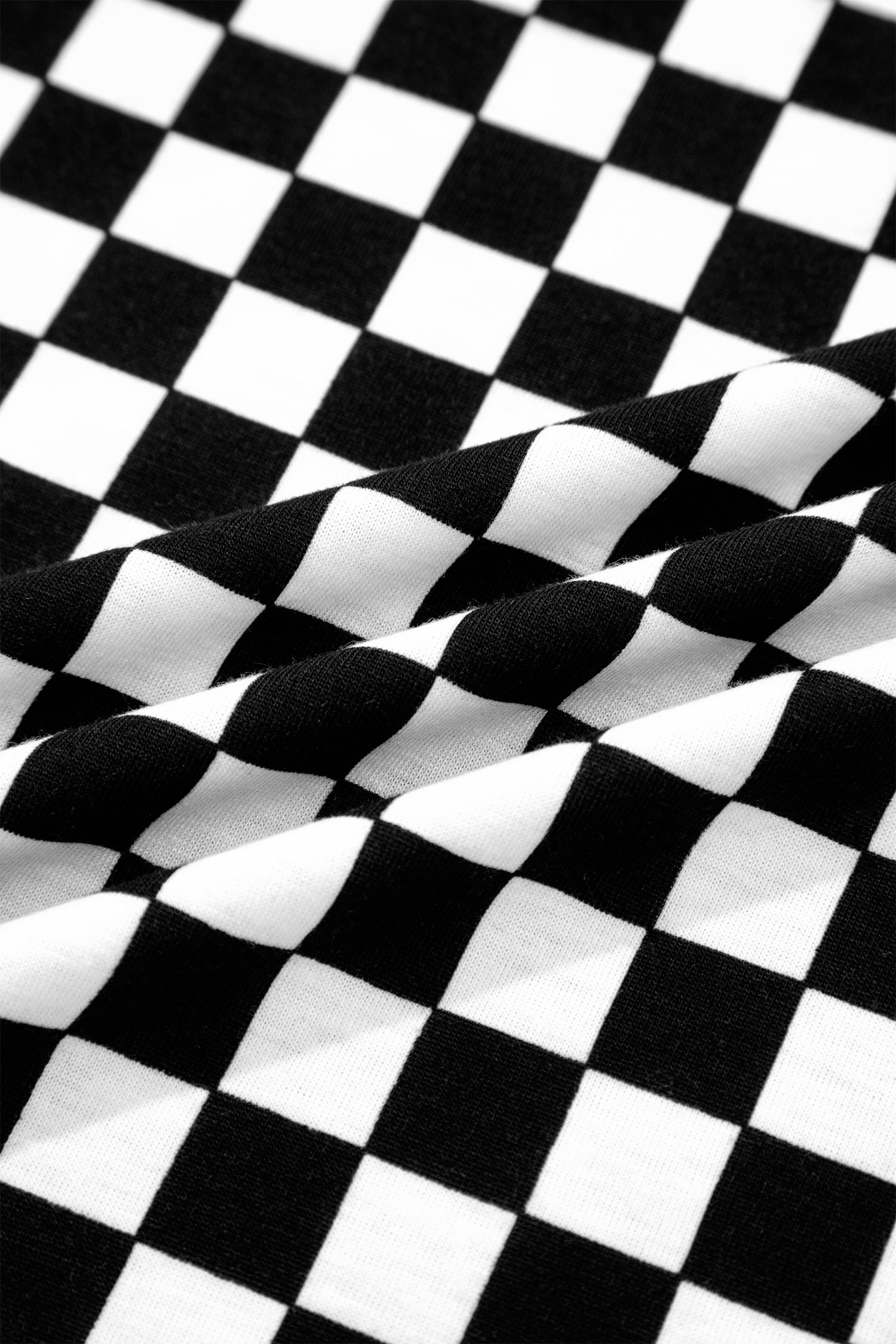 black checker short sleeve tee and pants lounge set for women