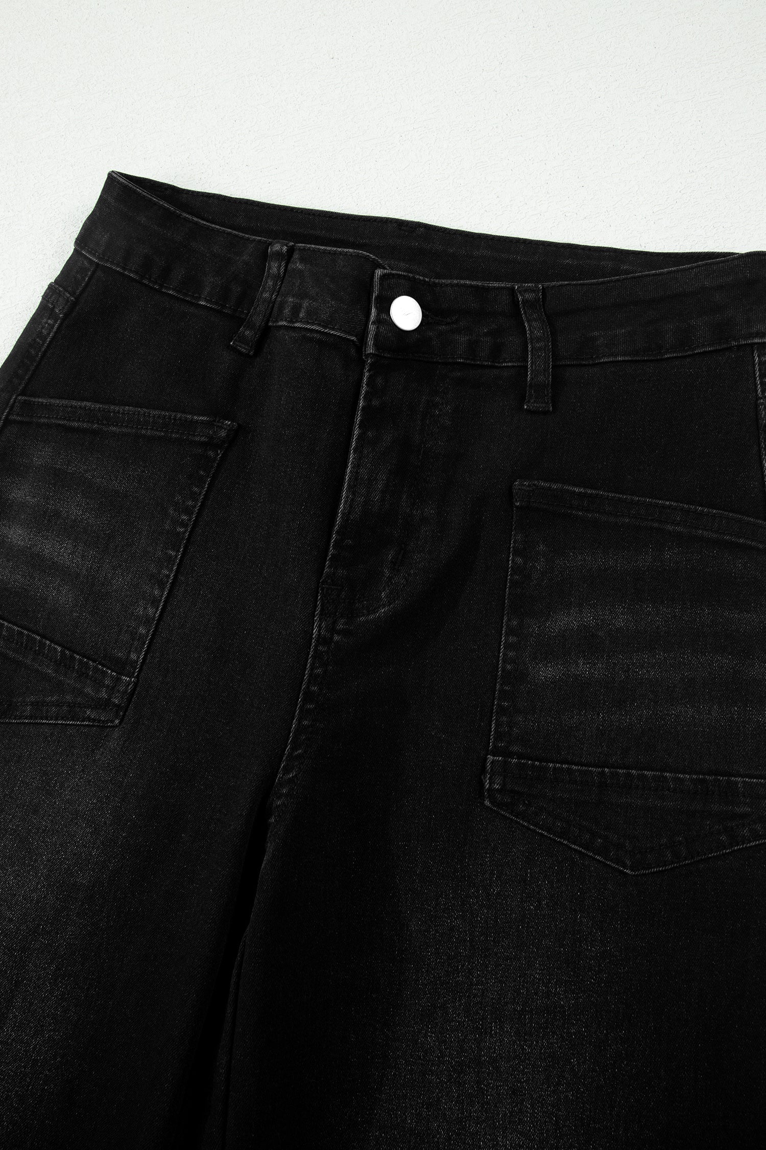 sail blue denim frayed hem cropped straight leg jeans for women