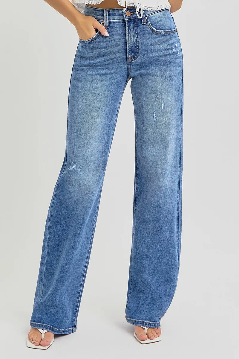 Risen Blue Jeans Wide Leg