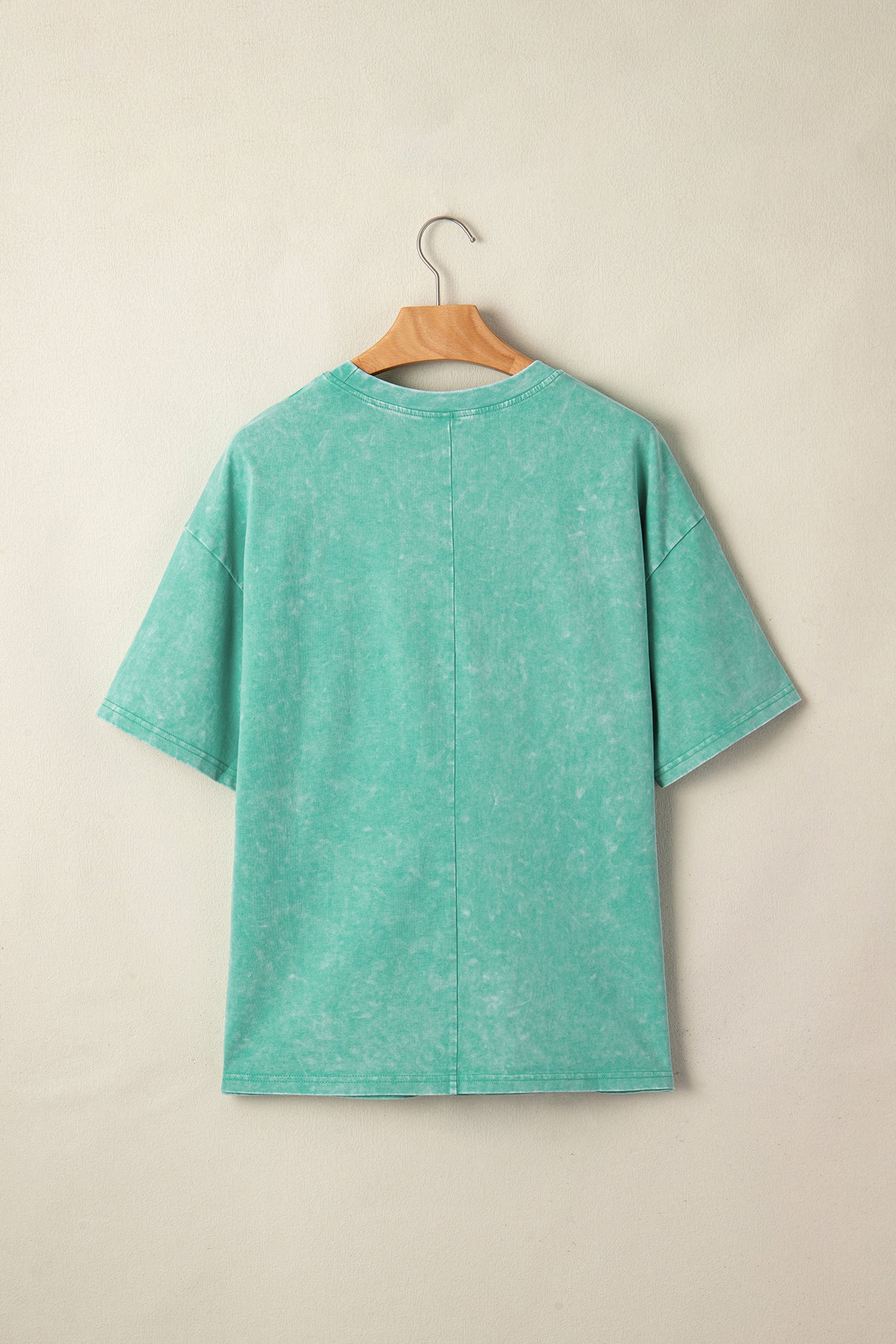 Mint Green Mineral washed oversized short sleeve tee with relaxed fit, soft washed finish, and casual boutique everyday style