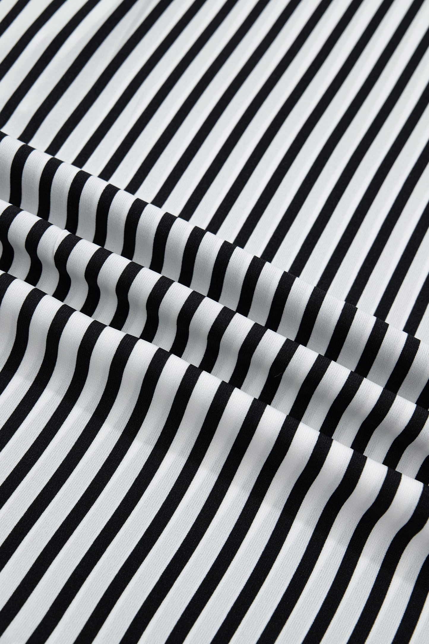 Black Stripe black stripe v-neck button up 3/4 sleeve shirt with boutique fashion styling