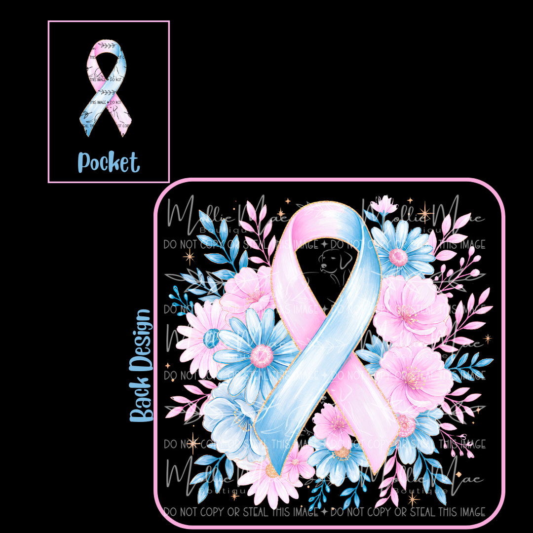 Infant Loss Awareness Floral Ribbon Graphic Tee