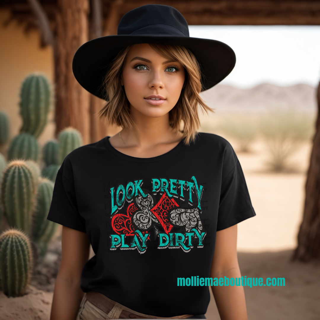 Look Pretty Play Hard Tshirt