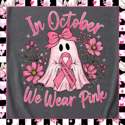 In October We Wear Pink Ghostie Graphic Tee