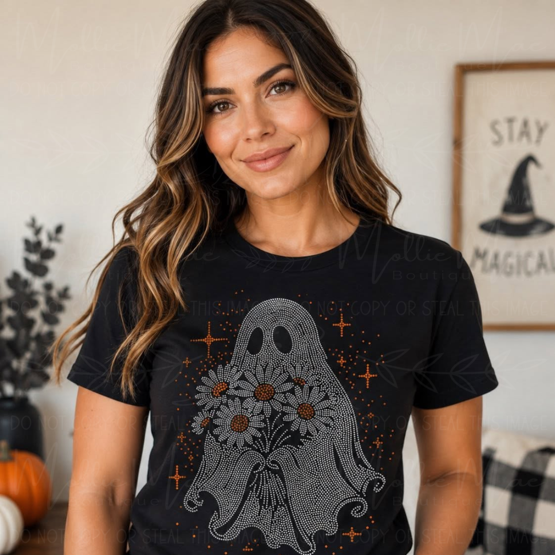 Spangle Ghostie Halloween Graphic Tee